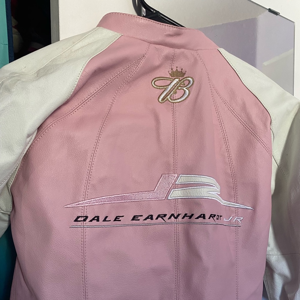 Dale Earnhardt baby pink leather jacket